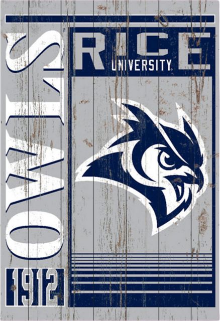 Rice University 25''x 36'' Showcase Plank Sign - ONLINE ONLY