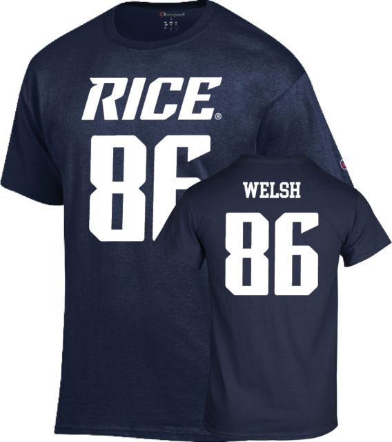 Rice Football T Shirt Welsh - 86 - ONLINE ONLY