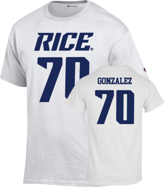 Rice Football T Shirt Gonzalez - 70 - ONLINE ONLY