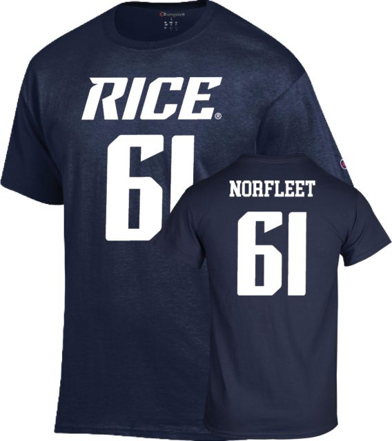 Rice Football T Shirt Norfleet - 61 - ONLINE ONLY