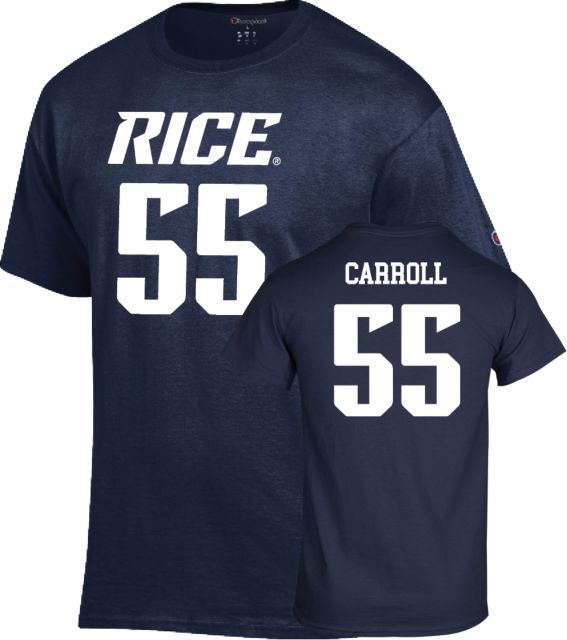 Rice Football T-Shirt De Braylon Carroll - 55 - ONLINE ONLY