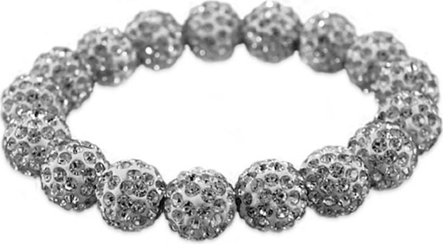 Rice University Rhinestone Bead Bracelet