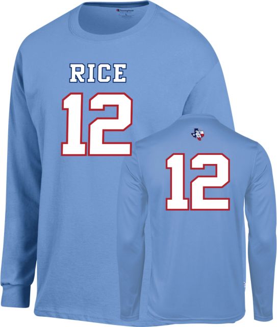 Rice Champion Long Sleeve T Shirt Rice Jersey Shirt - ONLINE ONLY