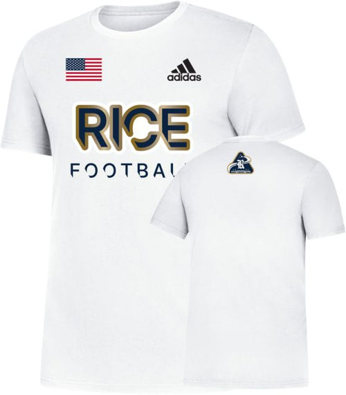Rice Adidas Amplifier Tee Space Rice Football - ONLINE ONLY