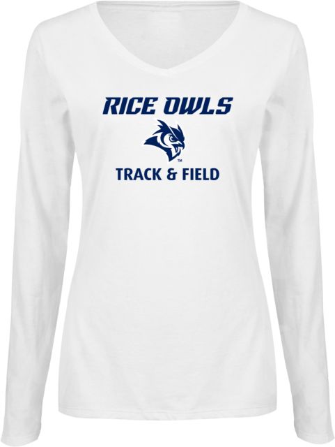 Rice Ladies Long Sleeve V Neck Tee Track and Field - ONLINE ONLY