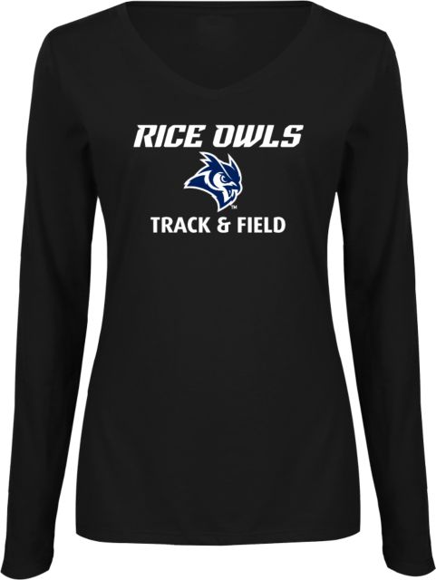 Rice Ladies Long Sleeve V Neck Tee Track and Field - ONLINE ONLY