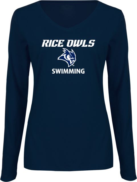 Rice Ladies Long Sleeve V Neck Tee Swimming - ONLINE ONLY