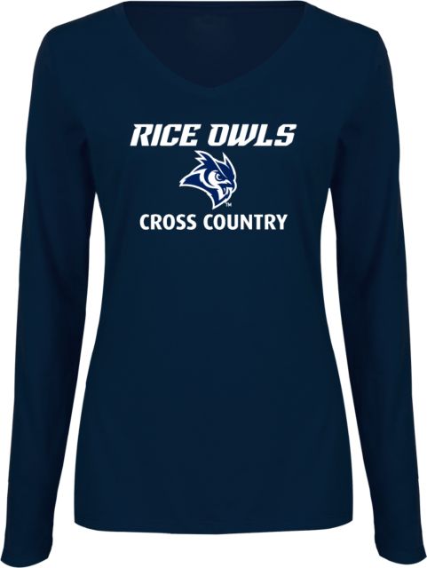 Rice Ladies Long Sleeve V Neck Tee Cross Country - ONLINE ONLY