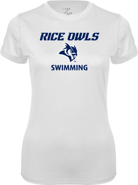 Rice Ladies Syntrel Performance Tee Swimming - ONLINE ONLY