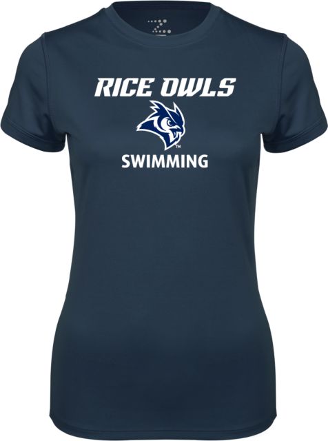 Rice Ladies Syntrel Performance Tee Swimming - ONLINE ONLY
