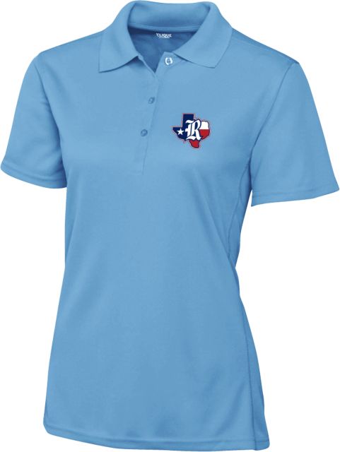 Rice Womens C&B Clique Ice Pique Polo Rice Texas - ONLINE ONLY