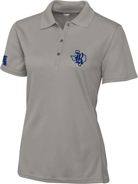 Rice C&B Womens Clique Ice Pique Polo Rice Texas