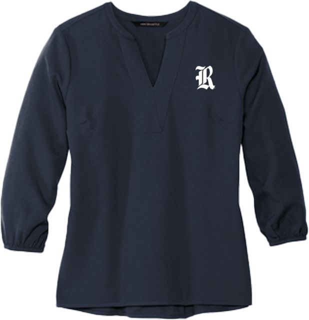 Rice Mercer + Mettle Womens 3/4 Sleeve Crepe Blouse R - ONLINE ONLY