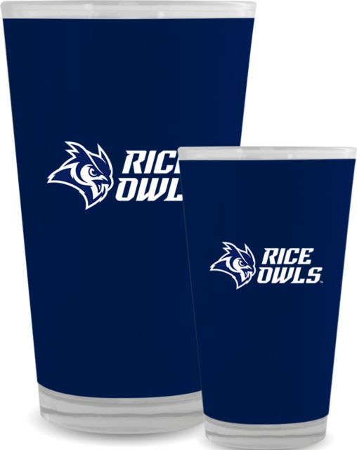 Rice Full Color Glass 17oz Rice Owls Stacked - ONLINE ONLY