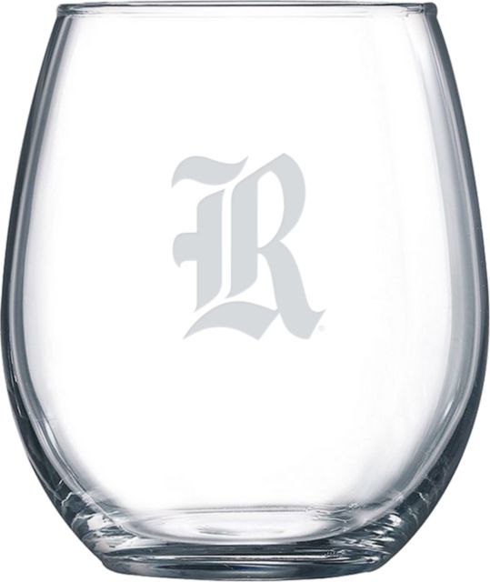 Rice Libbey Stemless Glass 17oz R Engraved - ONLINE ONLY