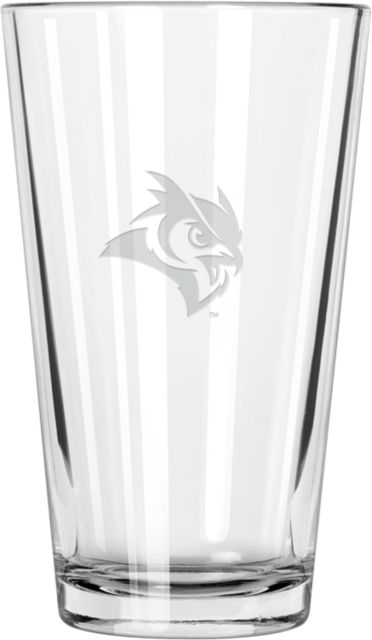 Rice Libbey Pint Glass 16oz Owl Head Engraved - ONLINE ONLY